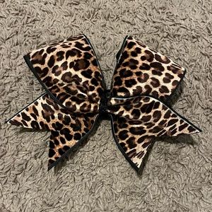 Cheetah print cheer bow